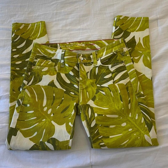 Kate Spade Leaf Print Jeans 🌴 - Picture 2 of 7